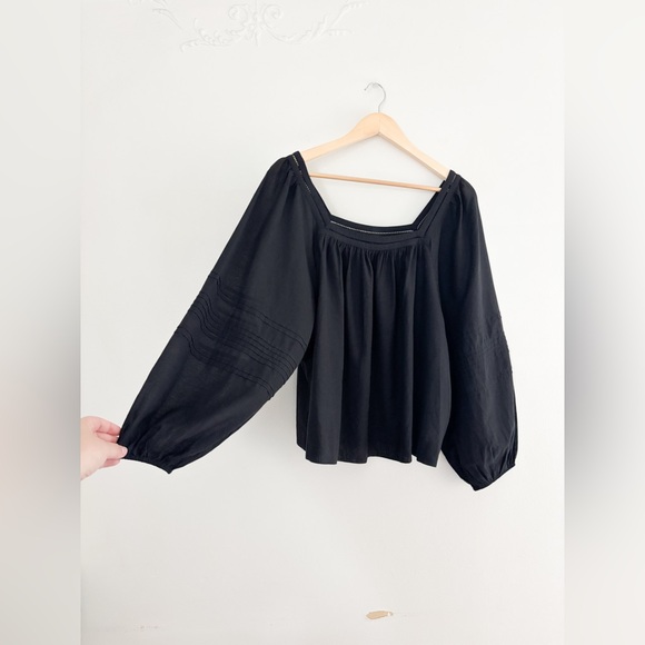 Madewell Black Square Neck Blouse - Picture 6 of 8